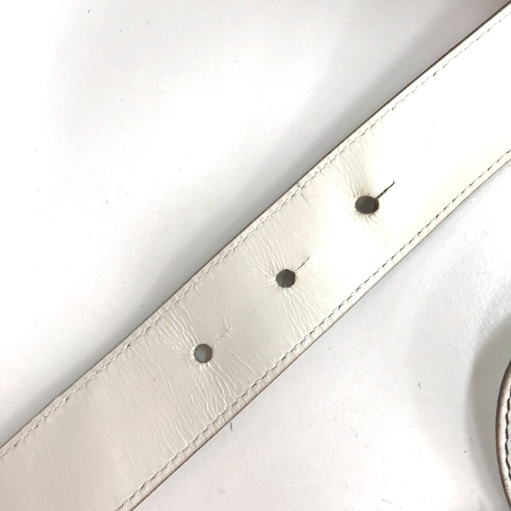 Christian Dior Saddle Bag, Waist Pouch, Leather, Women's, White