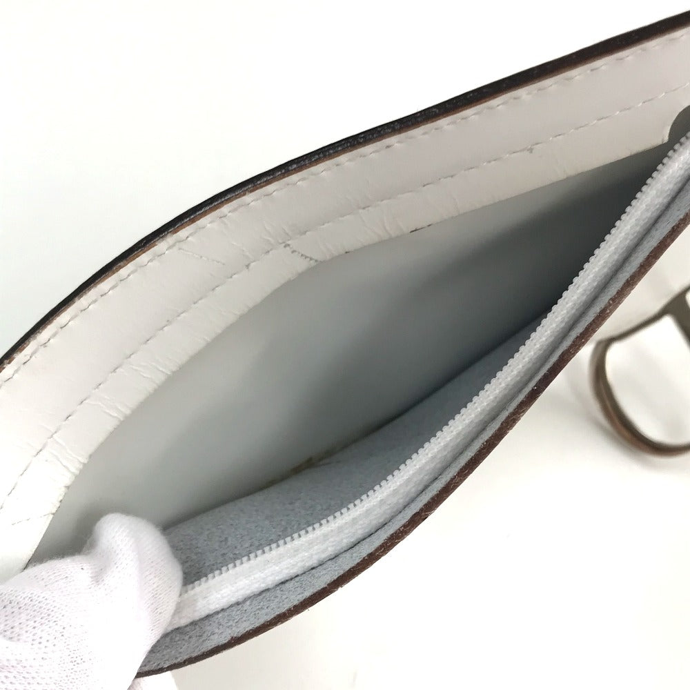 Christian Dior Saddle Bag, Waist Pouch, Leather, Women's, White