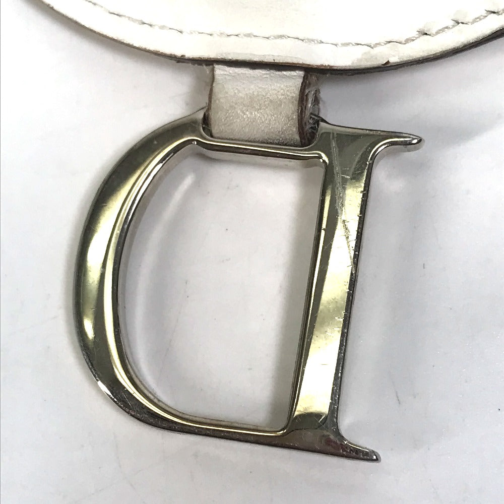 Christian Dior Saddle Bag, Waist Pouch, Leather, Women's, White