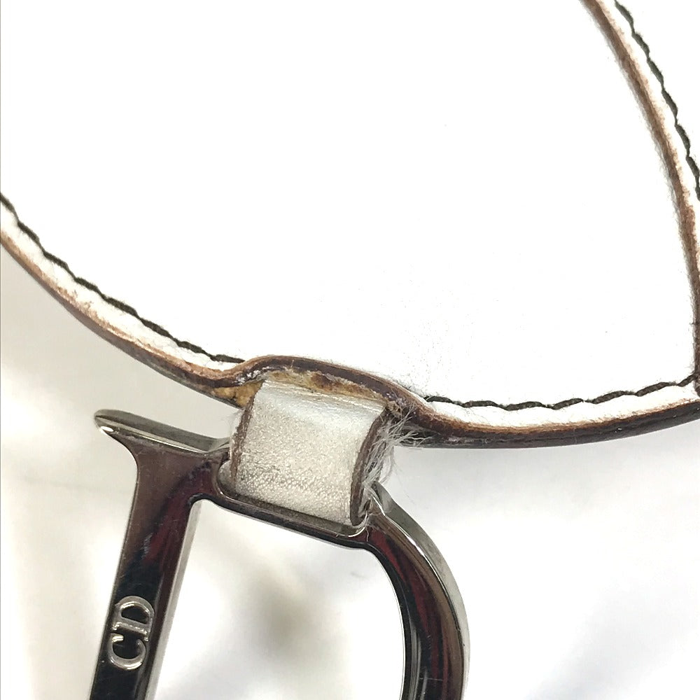 Christian Dior Saddle Bag, Waist Pouch, Leather, Women's, White