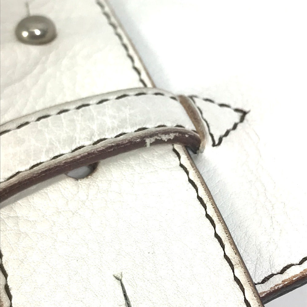 Christian Dior Saddle Bag, Waist Pouch, Leather, Women's, White