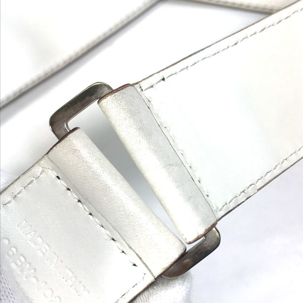 Christian Dior Saddle Bag, Waist Pouch, Leather, Women's, White