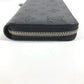 LOUIS VUITTON M61867 モノグラムマヒナ ジッピーウォレット ラウンドファスナー 長財布 モノグラムマヒナ レディース ブラック