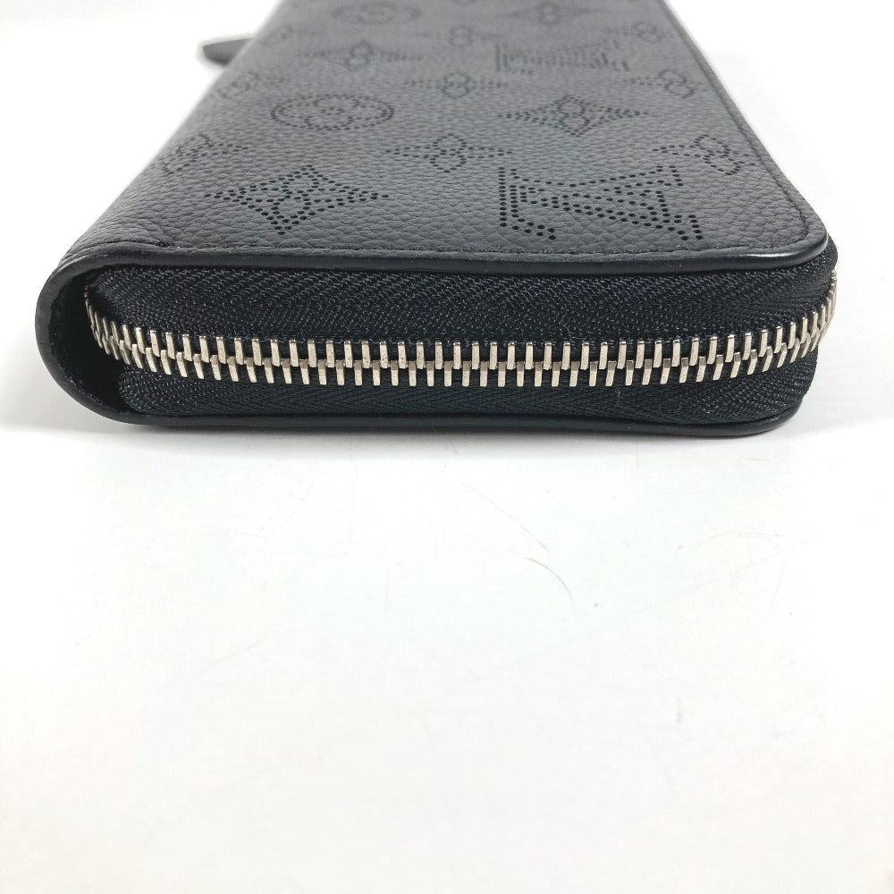 LOUIS VUITTON M61867 モノグラムマヒナ ジッピーウォレット ラウンドファスナー 長財布 モノグラムマヒナ レディース ブラック
