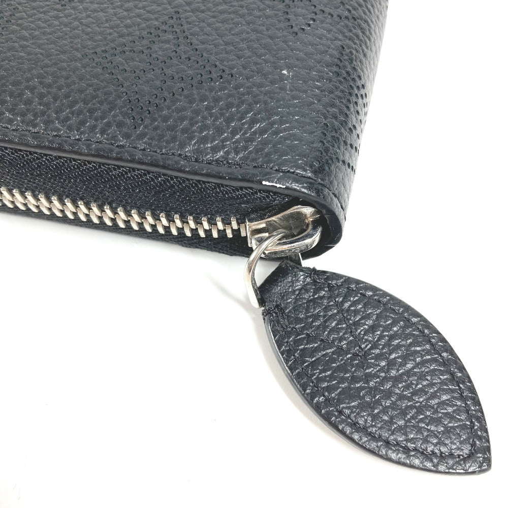 LOUIS VUITTON M61867 モノグラムマヒナ ジッピーウォレット ラウンドファスナー 長財布 モノグラムマヒナ レディース ブラック