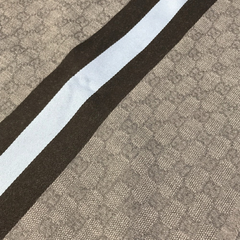 GUCCI 542984 GG フリンジ マフラー ウール メンズ グレー×ブルー×ブラック - brandshop-reference