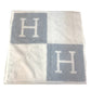 HERMES H Logo Avalon Hand Towel, Cotton, Women's, Blue/White
