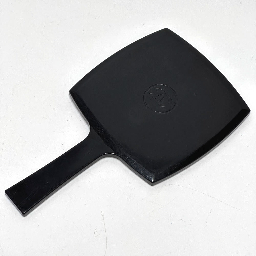 CHANEL ノベルティ CC ココマーク 手鏡 ミラー 鏡 プラスチック レディース ブラック