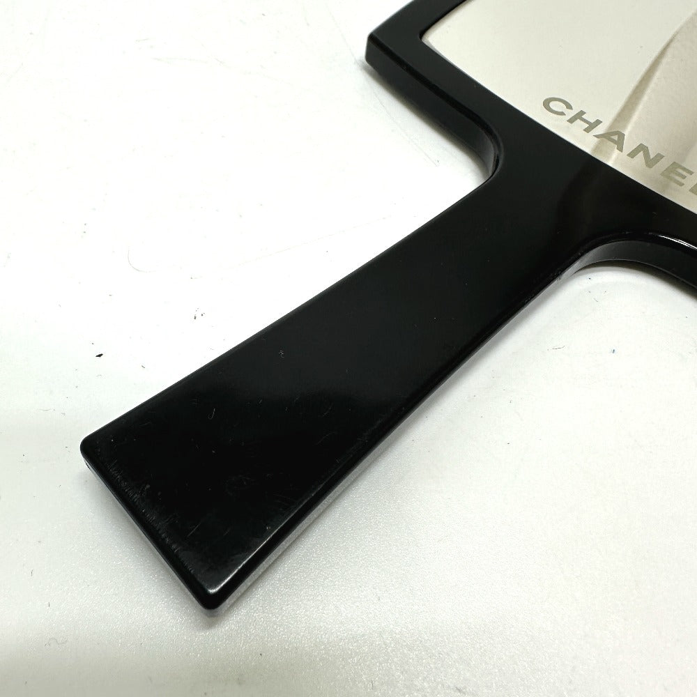 CHANEL ノベルティ CC ココマーク 手鏡 ミラー 鏡 プラスチック レディース ブラック