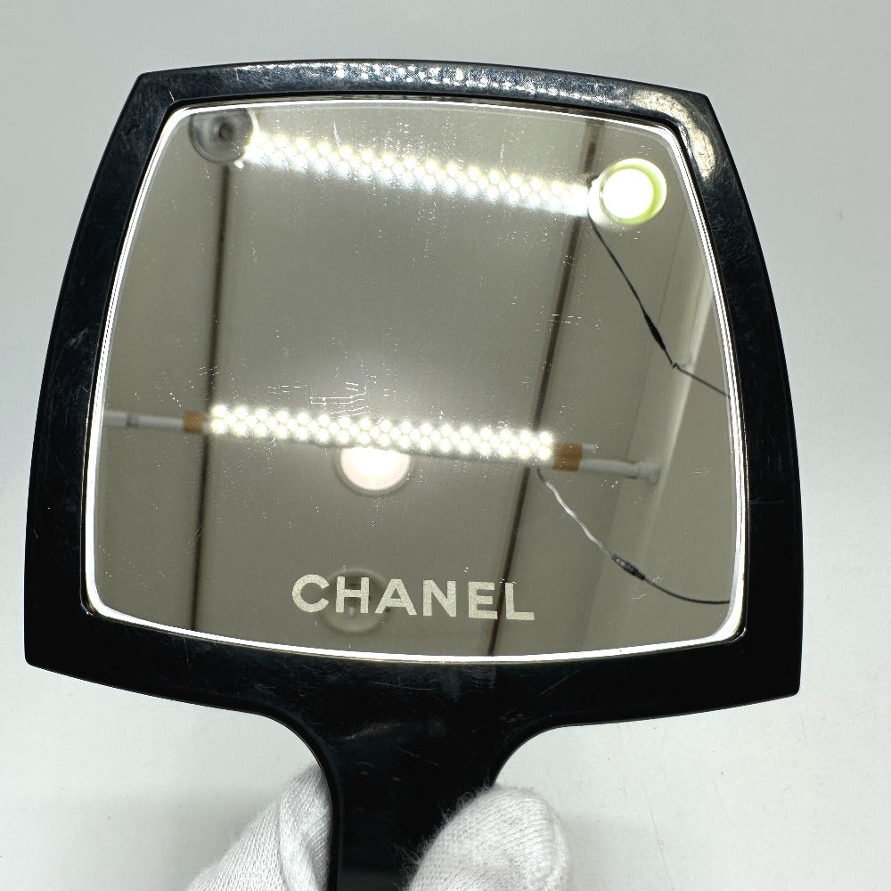 CHANEL ノベルティ CC ココマーク 手鏡 ミラー 鏡 プラスチック レディース ブラック