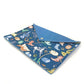 HERMES Flat Western Company GM Envelope Case Pouch Cotton Women's Blue