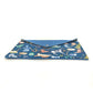 HERMES Flat Western Company GM Envelope Case Pouch Cotton Women's Blue