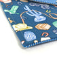 HERMES Flat Western Company GM Envelope Case Pouch Cotton Women's Blue
