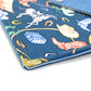 HERMES Flat Western Company GM Envelope Case Pouch Cotton Women's Blue