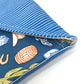 HERMES Flat Western Company GM Envelope Case Pouch Cotton Women's Blue