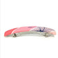 HERMES Hair Accessory, All-Over Print, Silk Barrette, Women's, Pink