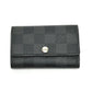 LOUIS VUITTON N62662 Damier Graphite Multicle 6 Key Case in Damier Graphite Canvas, Men's, Black