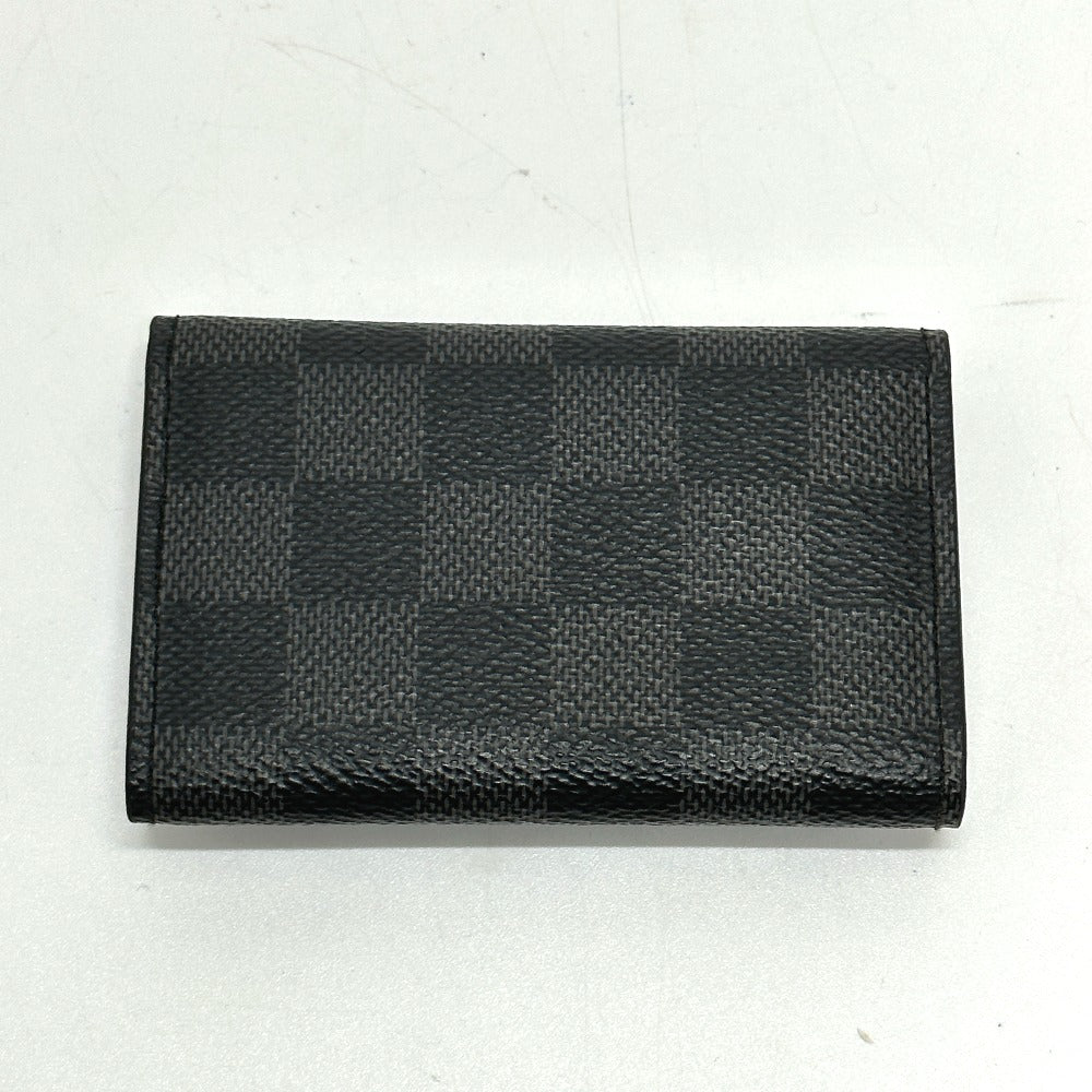 LOUIS VUITTON N62662 Damier Graphite Multicle 6 Key Case in Damier Graphite Canvas, Men's, Black