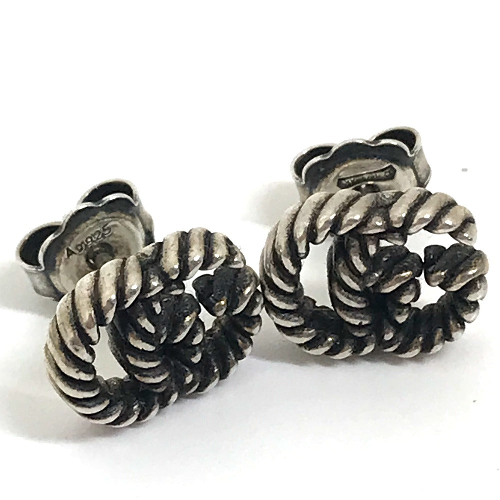 GUCCI Logo GG Marmont Double G Accessory Earrings in SV925 Silver for Women