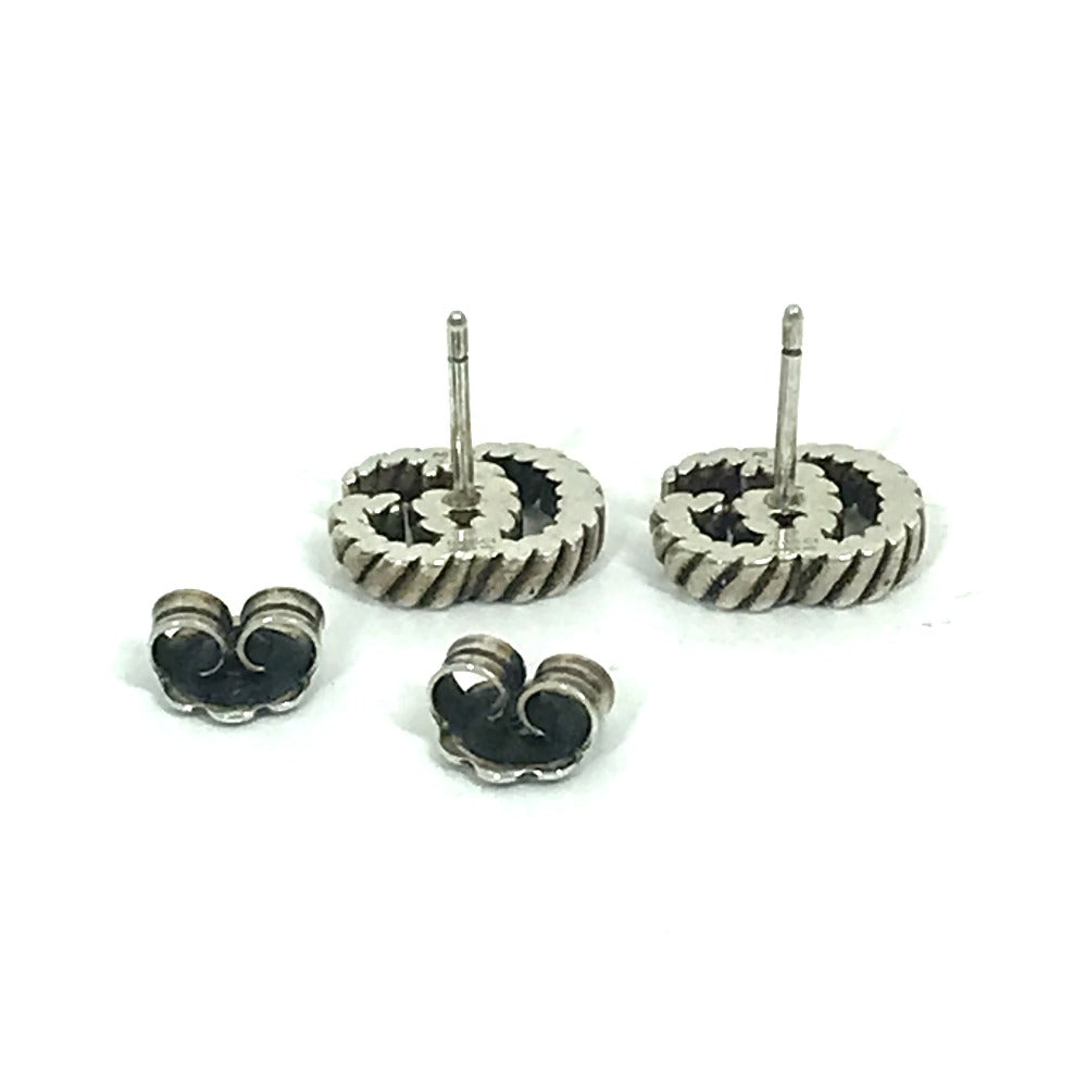 GUCCI Logo GG Marmont Double G Accessory Earrings in SV925 Silver for Women