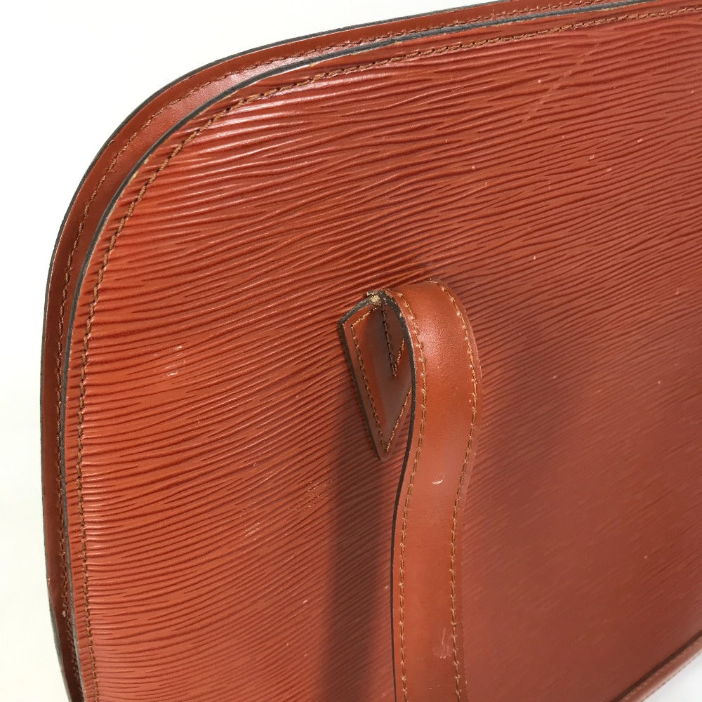 LOUIS VUITTON M52283 Epi Leather Backpack Shoulder Bag, Brown, Women's