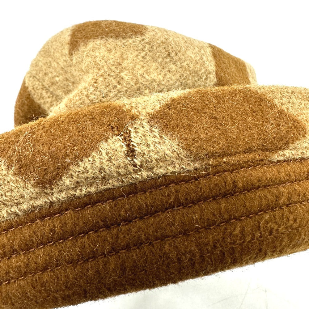 HERMES H logo camel hat, women's, brown