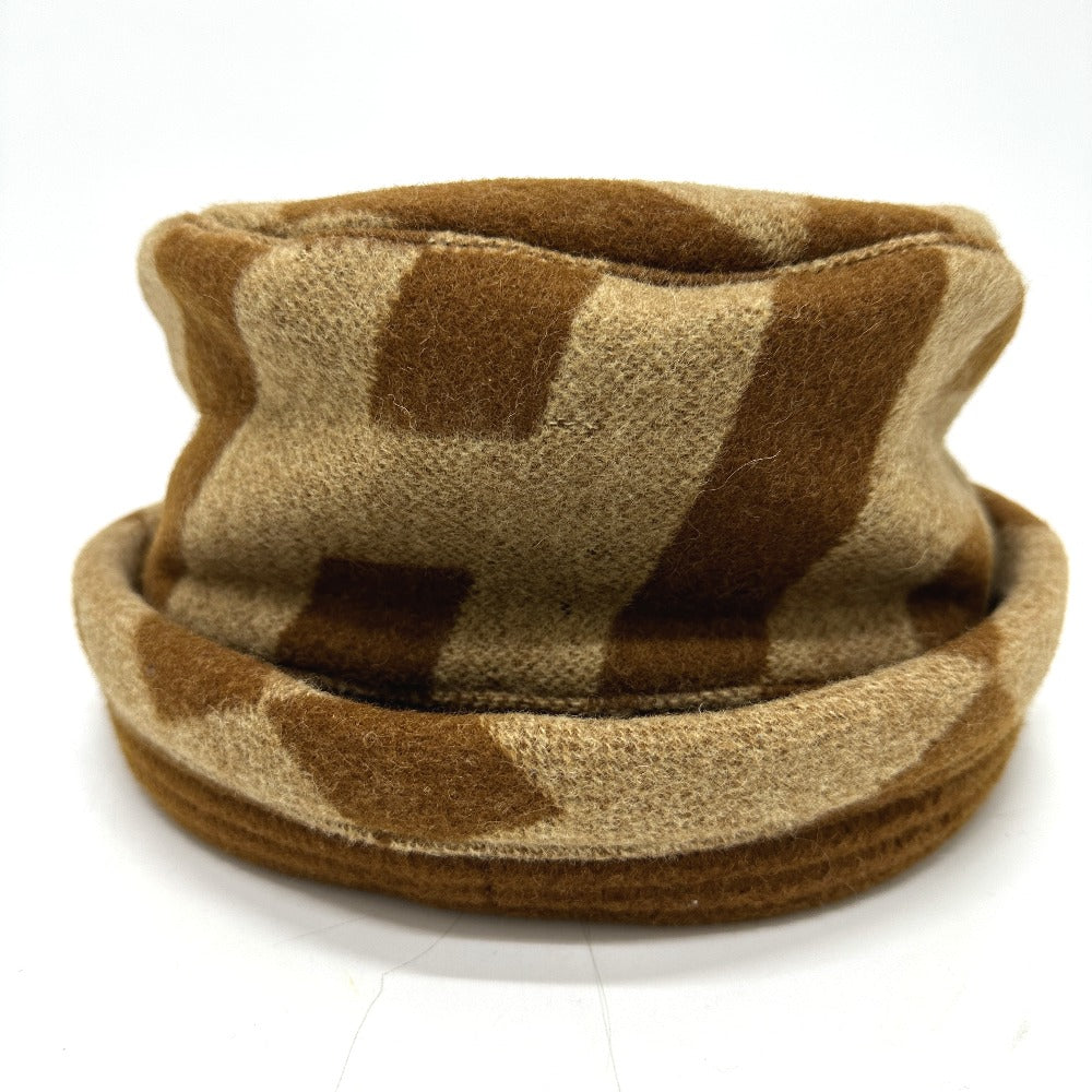HERMES H logo camel hat, women's, brown