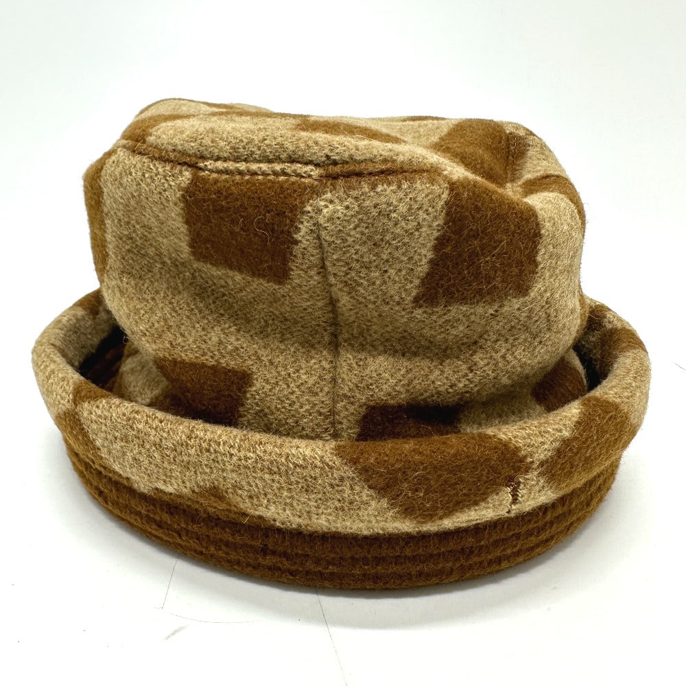 HERMES H logo camel hat, women's, brown