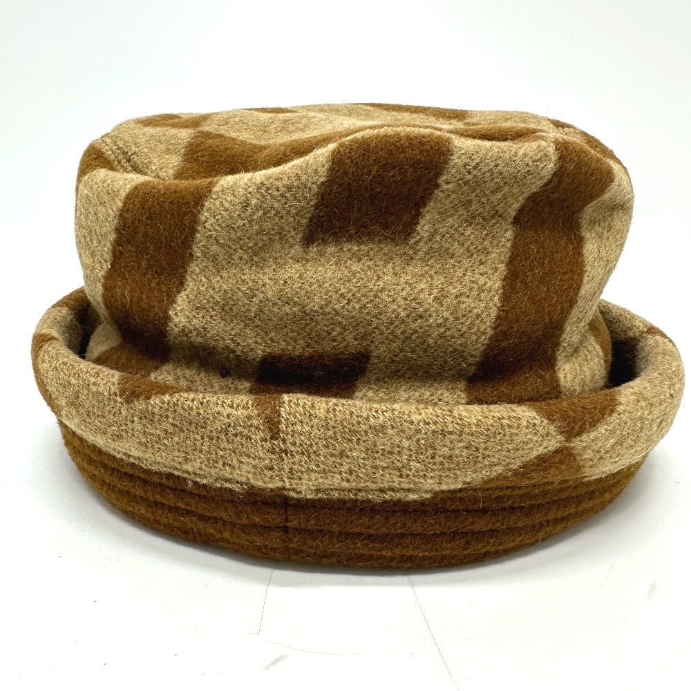 HERMES H logo camel hat, women's, brown