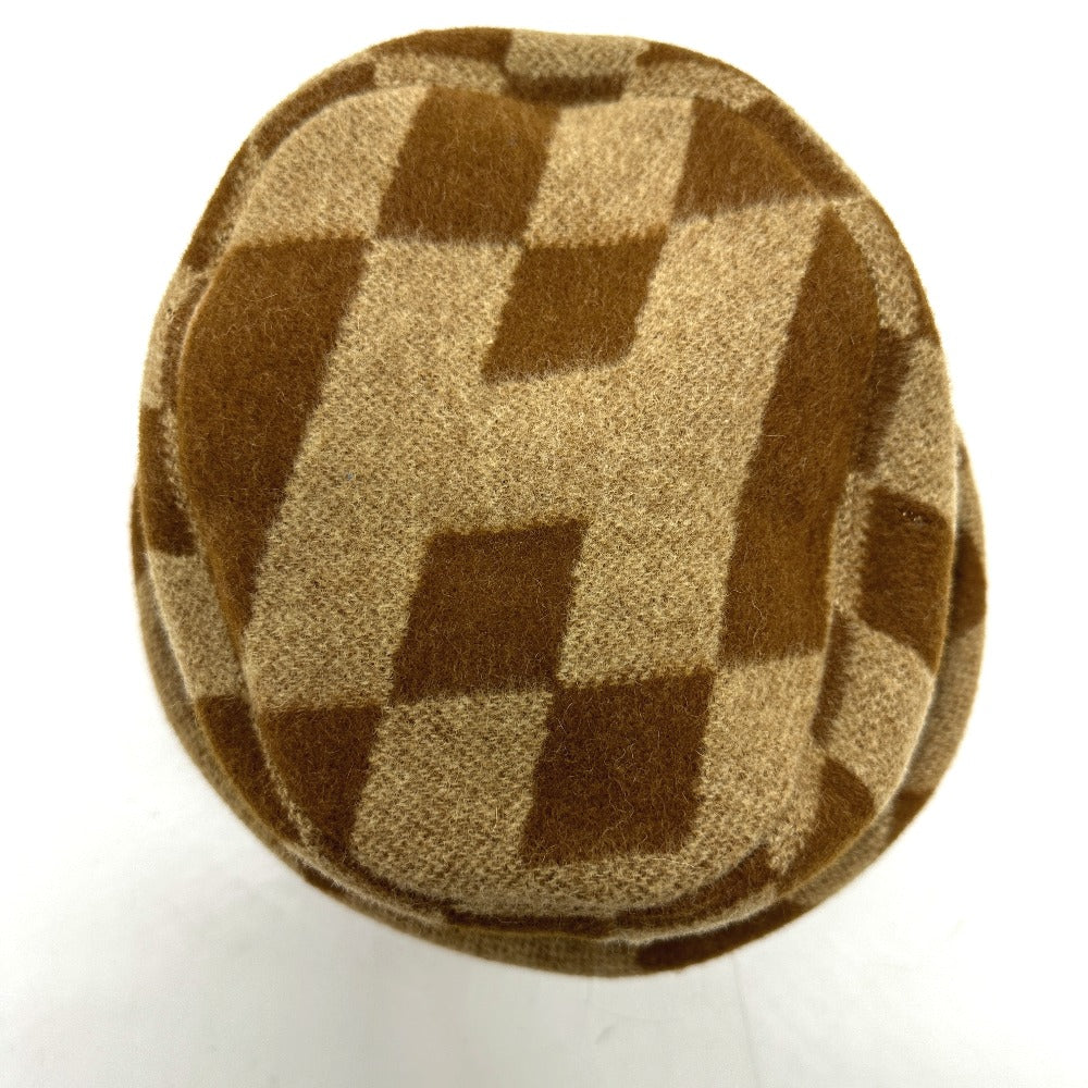 HERMES H logo camel hat, women's, brown