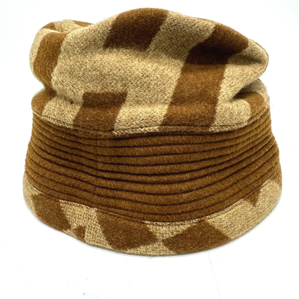 HERMES H logo camel hat, women's, brown