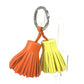 HERMES Fringe Carmen Unodos Bag Charm Key Ring Keychain Anjo Miro Women's Orange x Yellow