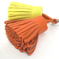HERMES Fringe Carmen Unodos Bag Charm Key Ring Keychain Anjo Miro Women's Orange x Yellow