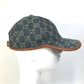 GUCCI 656206 Denim GG Logo Baseball Cap in GG Canvas, Unisex, Navy