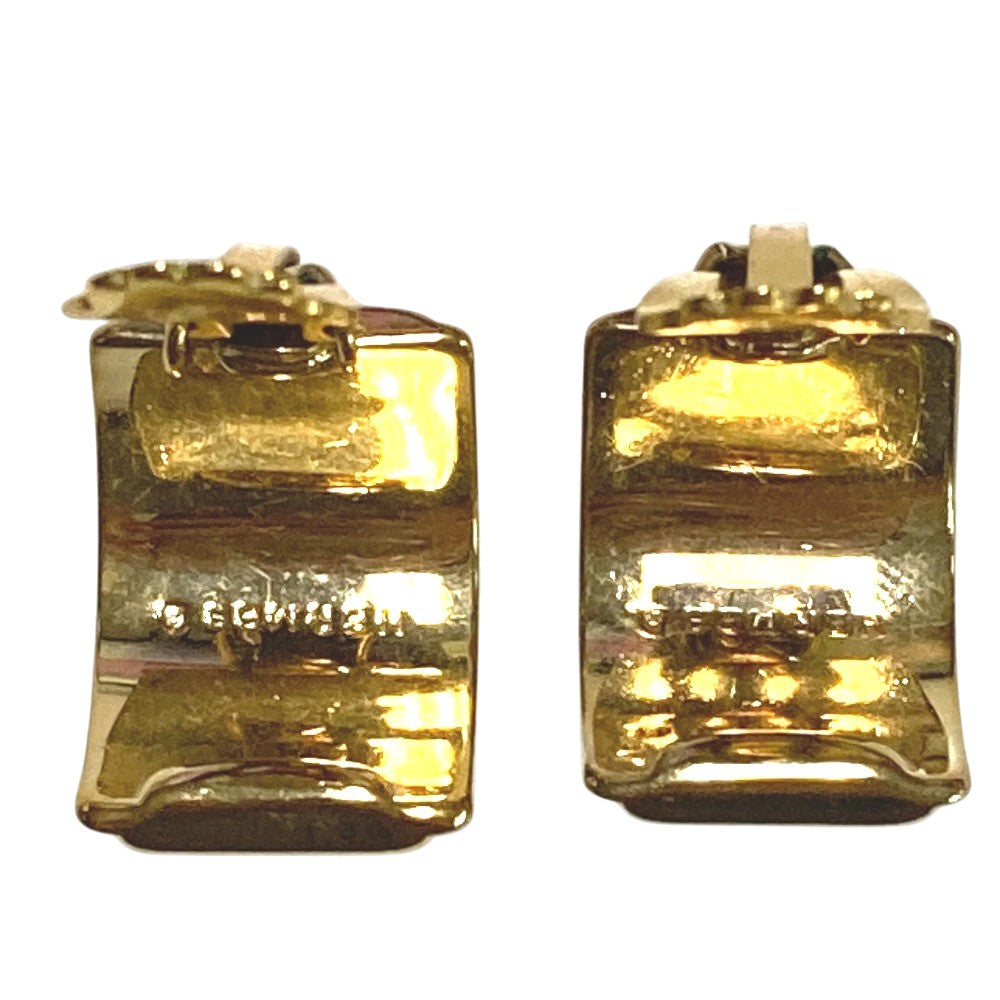 HERMES Accessories Emile Accessories Earrings Gold Plated Green/Gold Used