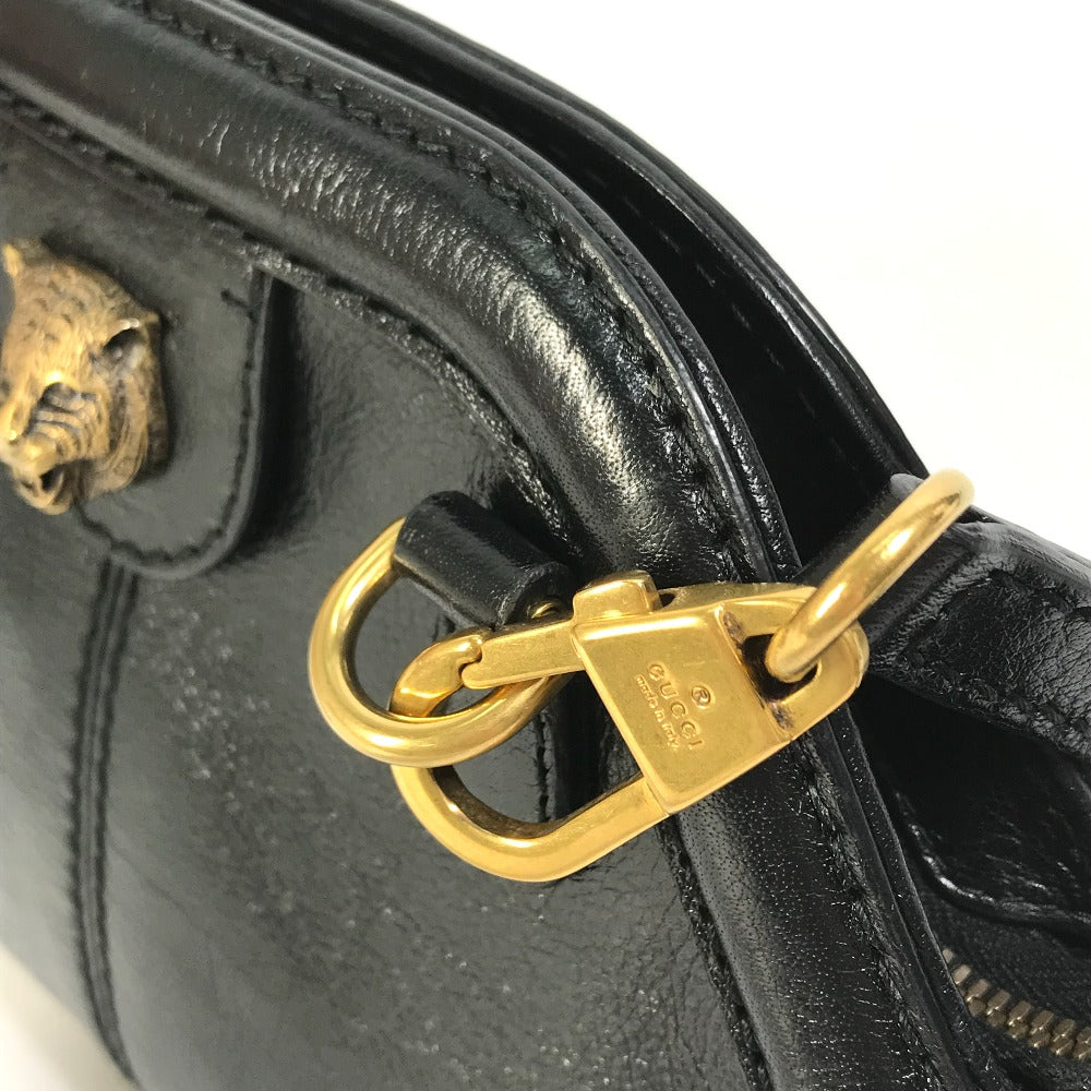 GUCCI 524620 GGマーモント リベル タイガー キャットヘッド クラッチバッグ 斜め掛け 肩掛け ショルダーバッグ レザー レディース - brandshop-reference