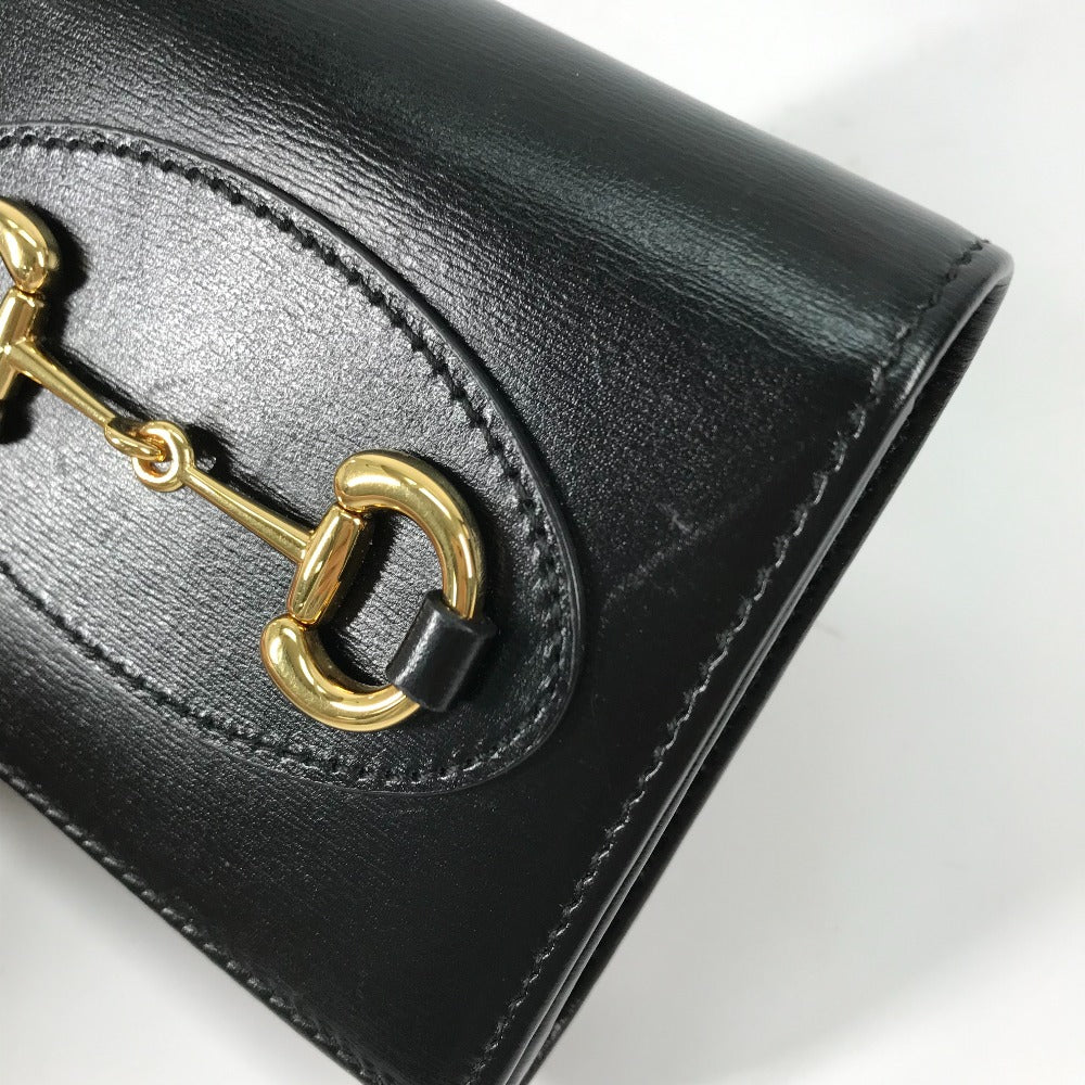 GUCCI 621891 コンパクトウォレット ホースビット ミディアムウォレット 2つ折り財布 レザー レディース |  brandshop-reference