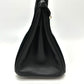 HERMES Birkin 30 Court a Court Tote Bag Handbag in Swift Leather, Black