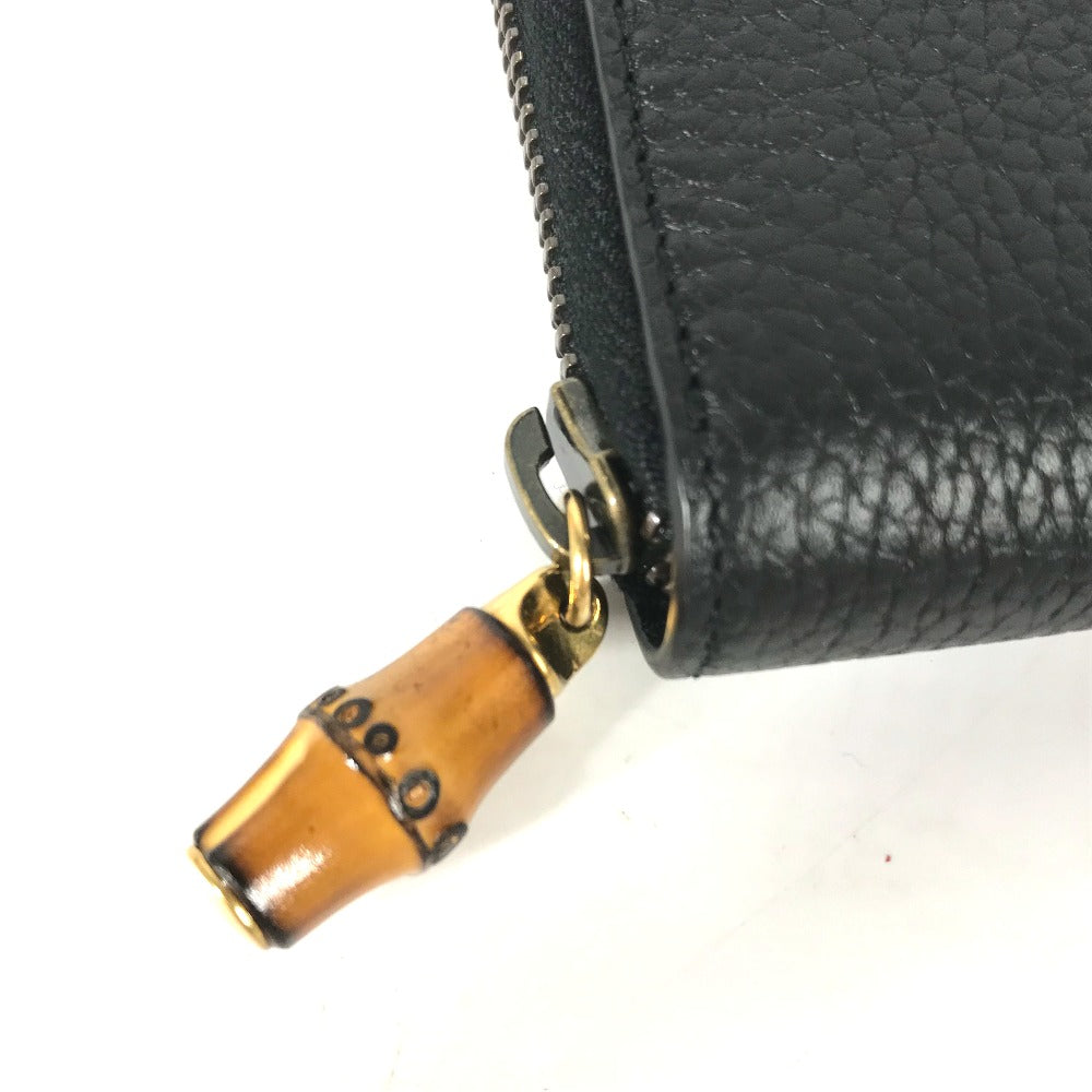 GUCCI 739499 GGマーモント バンブー ラウンドファスナー ロングウォレット 長財布 レザー レディース - brandshop-reference