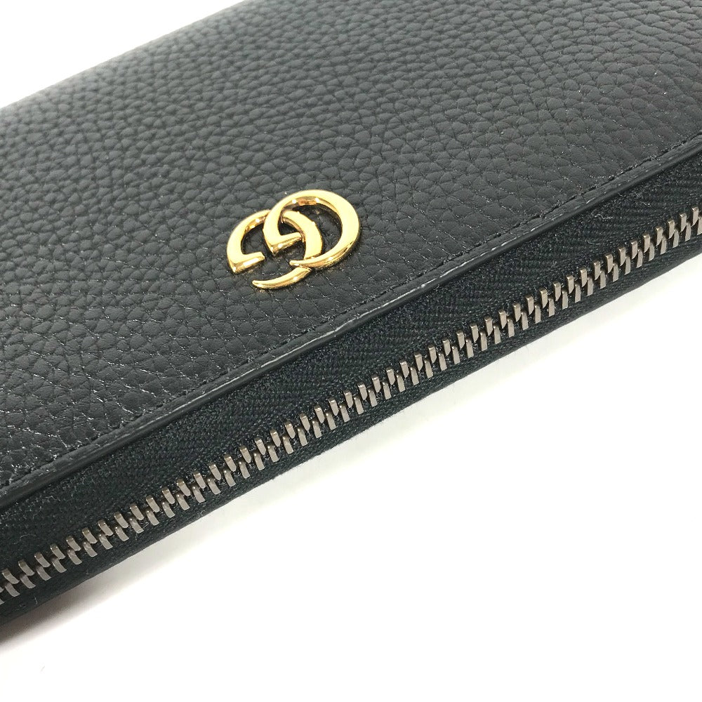 GUCCI 739499 GGマーモント バンブー ラウンドファスナー ロングウォレット 長財布 レザー レディース