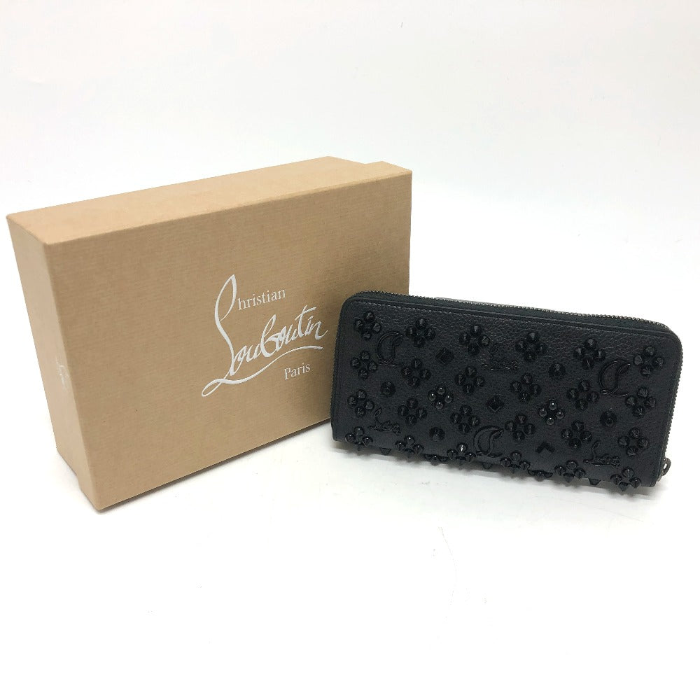 Christian Louboutin 3175224 スタッズ パネトーネ ラウンドファスナー 長財布 レザー メンズ - brandshop-reference