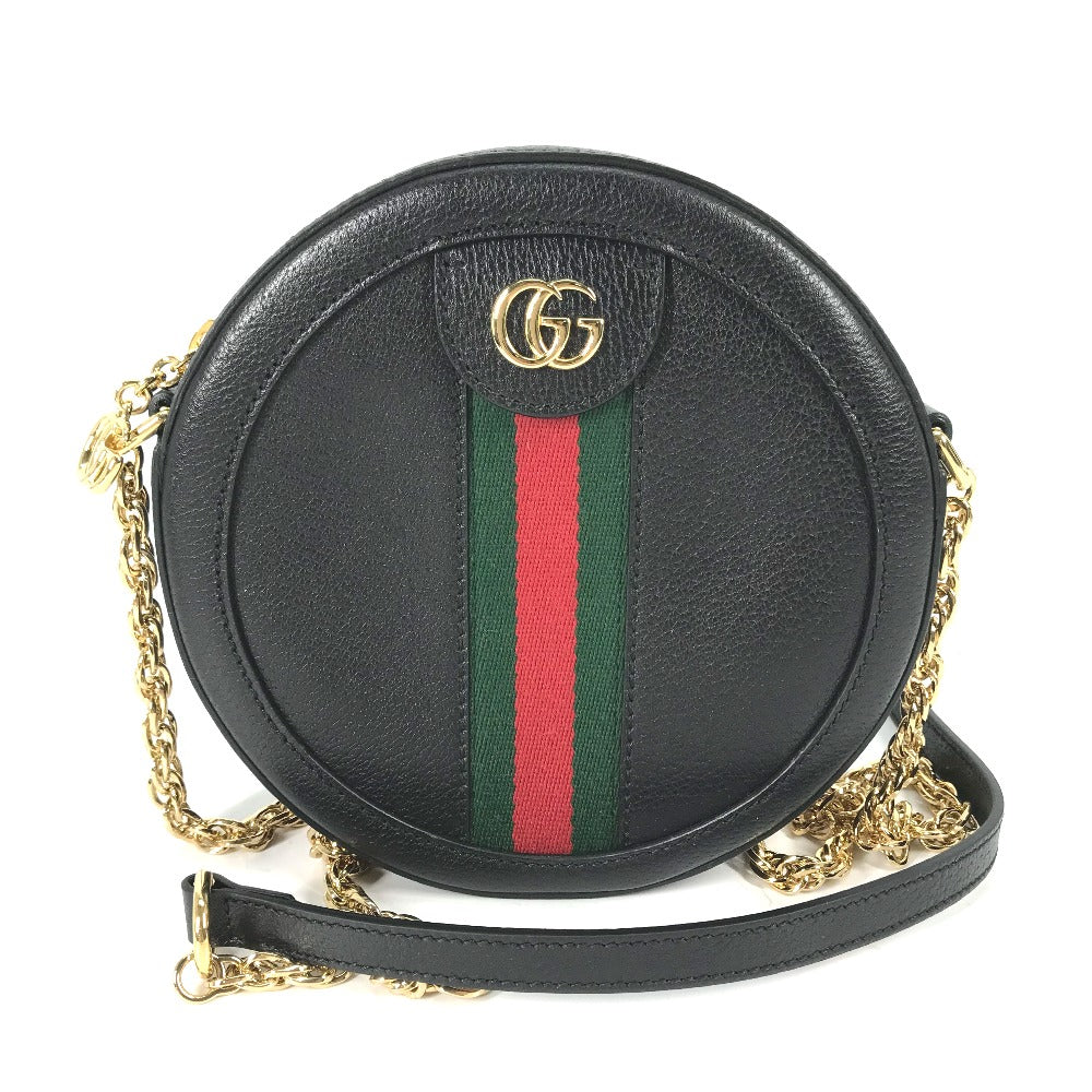 GUCCI 550618 シェリーライン GG オフィディア ミニ ラウンド ポシェット 斜め掛け チェーンバッグ ショルダーバッグ レザー レディース - brandshop-reference