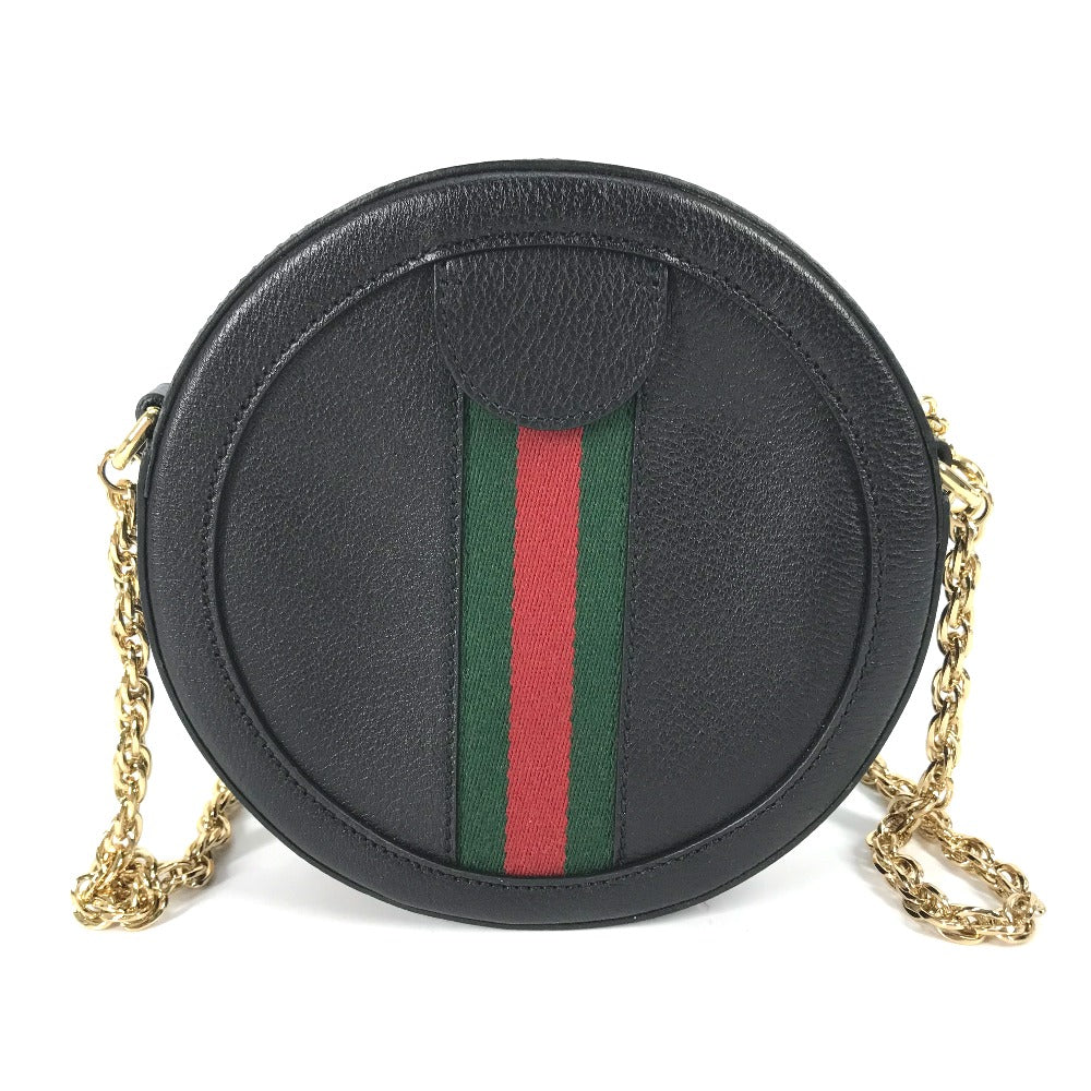 GUCCI 550618 シェリーライン GG オフィディア ミニ ラウンド ポシェット 斜め掛け チェーンバッグ ショルダーバッグ レザー レディース - brandshop-reference