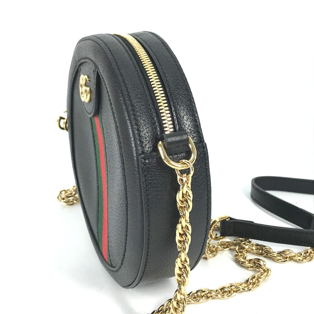 GUCCI 550618 シェリーライン GG オフィディア ミニ ラウンド ポシェット 斜め掛け チェーンバッグ ショルダーバッグ レザー レディース - brandshop-reference