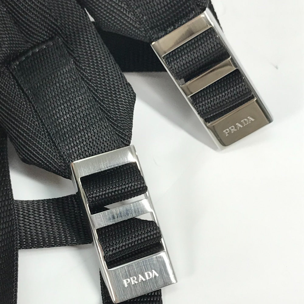 PRADA トライアングルロゴ 三角ロゴ プレート シニョ―プリント バックパック カバン リュックサック ナイロン メンズ - brandshop-reference