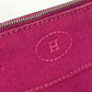HERMES Bolide Mini Makeup Pouch, Canvas, Women's, Pink