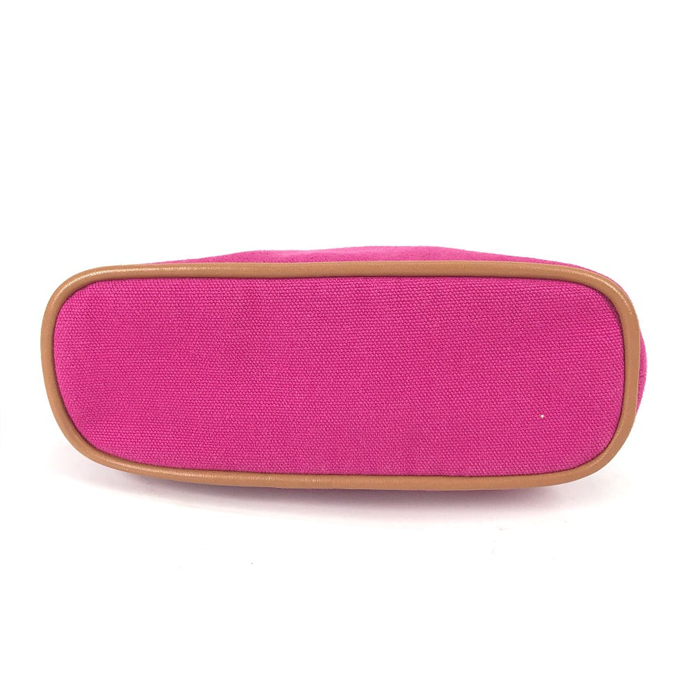 HERMES Bolide Mini Makeup Pouch, Canvas, Women's, Pink