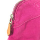 HERMES Bolide Mini Makeup Pouch, Canvas, Women's, Pink