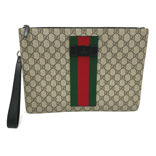 GUCCI 433665 シェリーライン カバン クラッチバッグ GGスプリームキャンバス メンズ