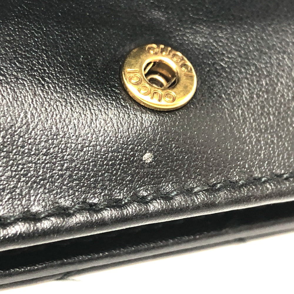 GUCCI 466492 GGマーモント キルティング コンパクトウォレット 2つ折り財布 レザー レディース - brandshop-reference